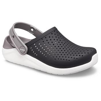 Crocs LiteRide Clog Cierne - Detske Dreváky